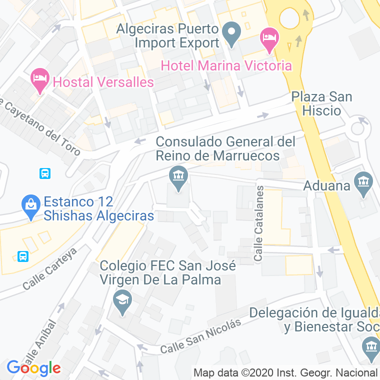 Código Postal calle Encarna, callejon en Algeciras