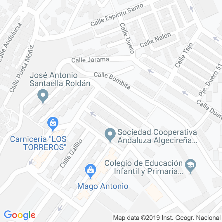 Código Postal calle Granero en Algeciras