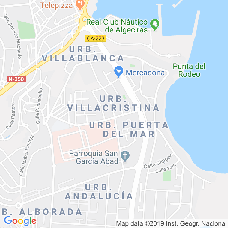 Código Postal calle Donante De Sangre en Algeciras