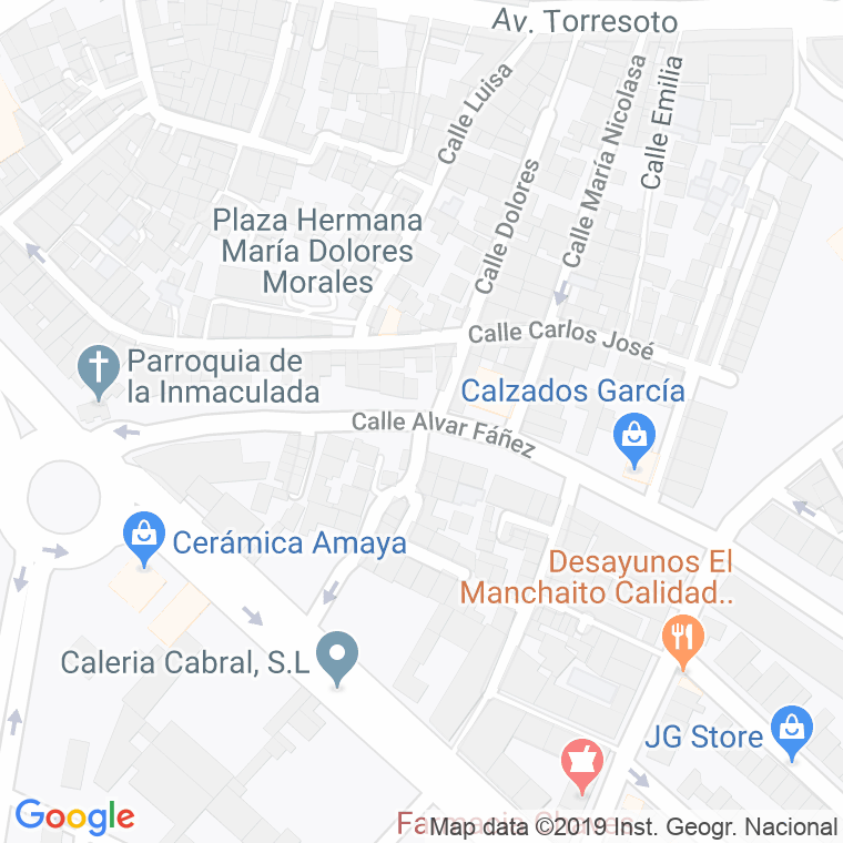 Código Postal calle Alvar Fañez en Jerez de la Frontera