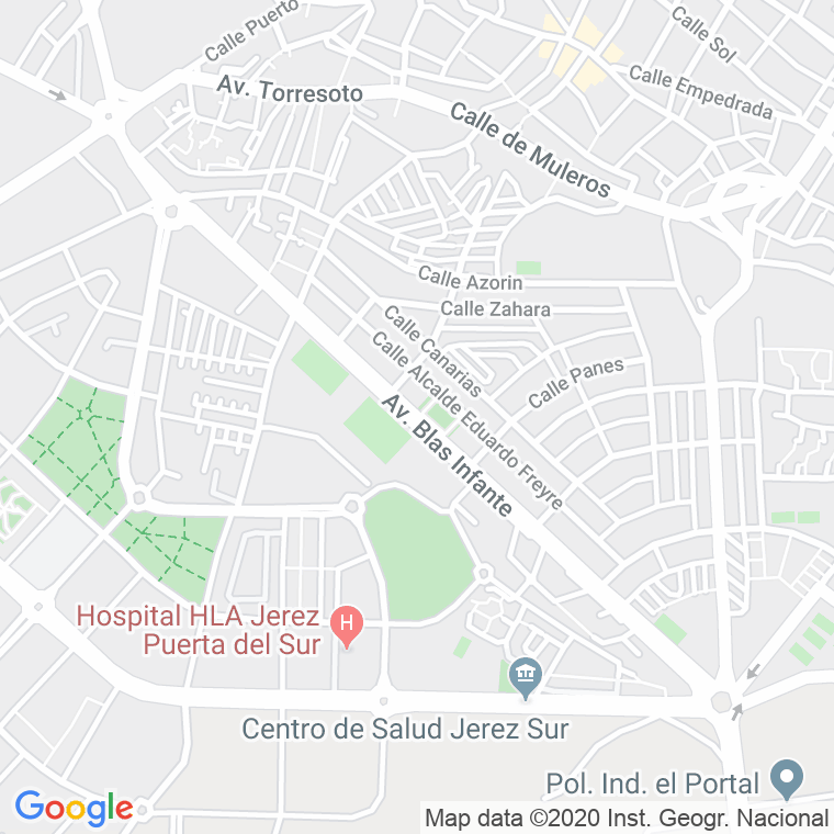 Código Postal calle Blas Infante, avenida (Impares Del 1 Al 23)  (Pares Del 4 Al 26) en Jerez de la Frontera