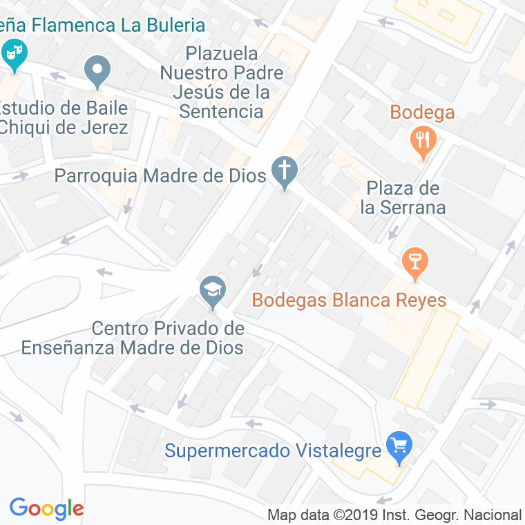 Código Postal calle Cañameros en Jerez de la Frontera