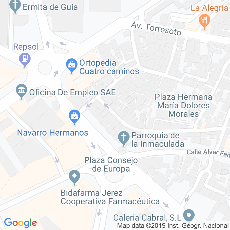 Código Postal calle Gabriel Guillermo en Jerez de la Frontera
