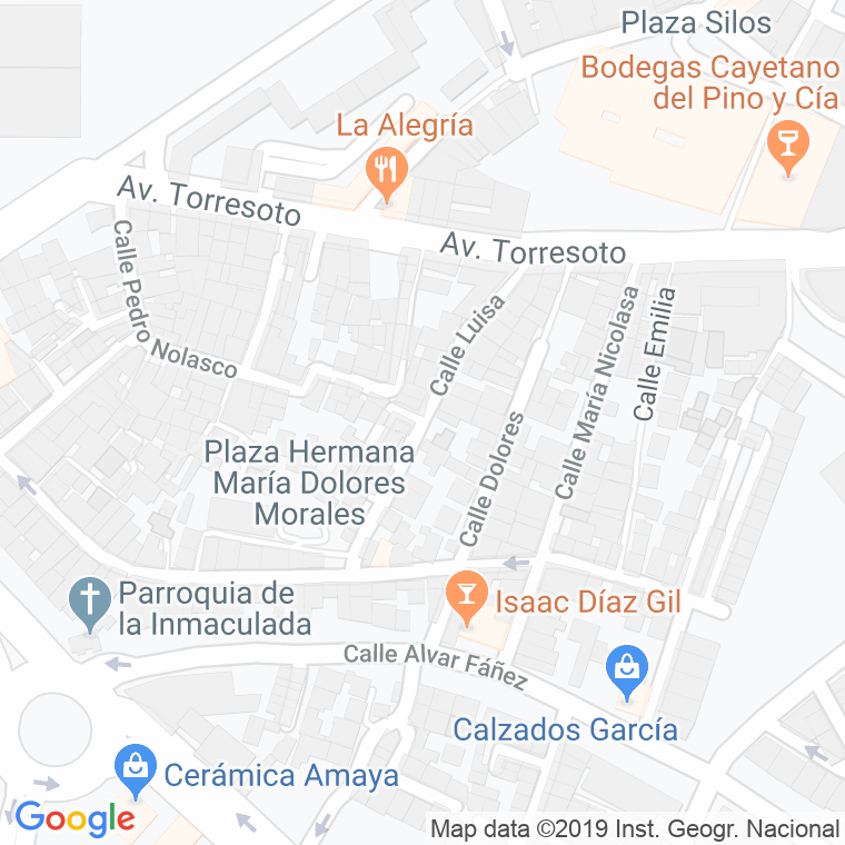 Código Postal calle Luisa en Jerez de la Frontera