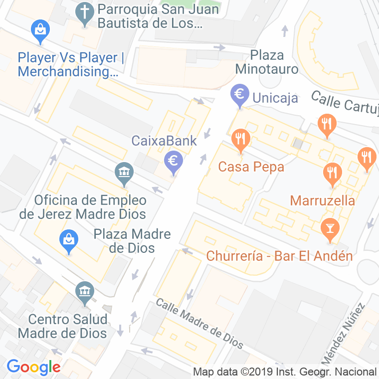 Código Postal calle Madre De Dios en Jerez de la Frontera