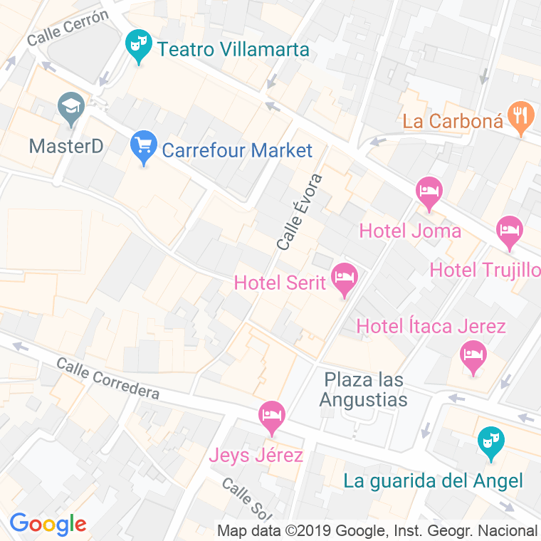 Código Postal calle Evora en Jerez de la Frontera