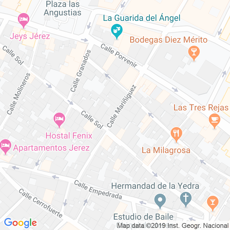 Código Postal calle Mariñiguez en Jerez de la Frontera