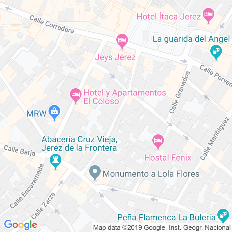 Código Postal calle Molineros en Jerez de la Frontera
