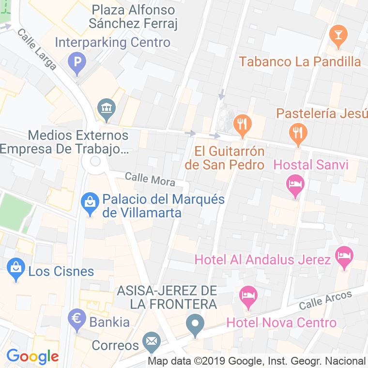 Código Postal calle Mora en Jerez de la Frontera