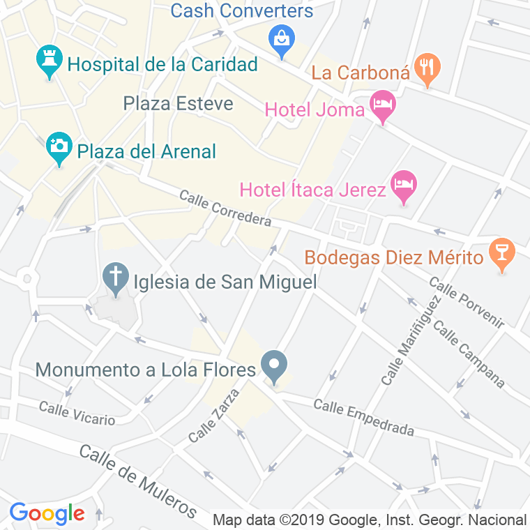 Código Postal calle Pedro Alonso en Jerez de la Frontera