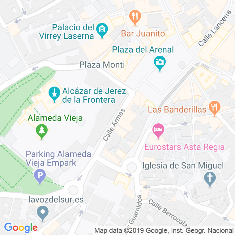 Código Postal calle Armas en Jerez de la Frontera