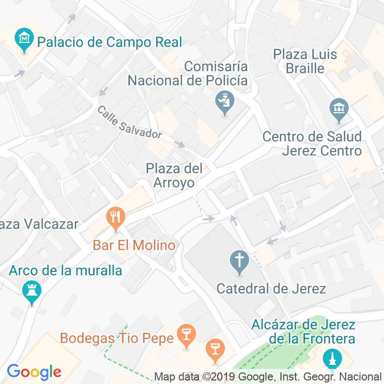 Código Postal calle Arroyo, plaza en Jerez de la Frontera