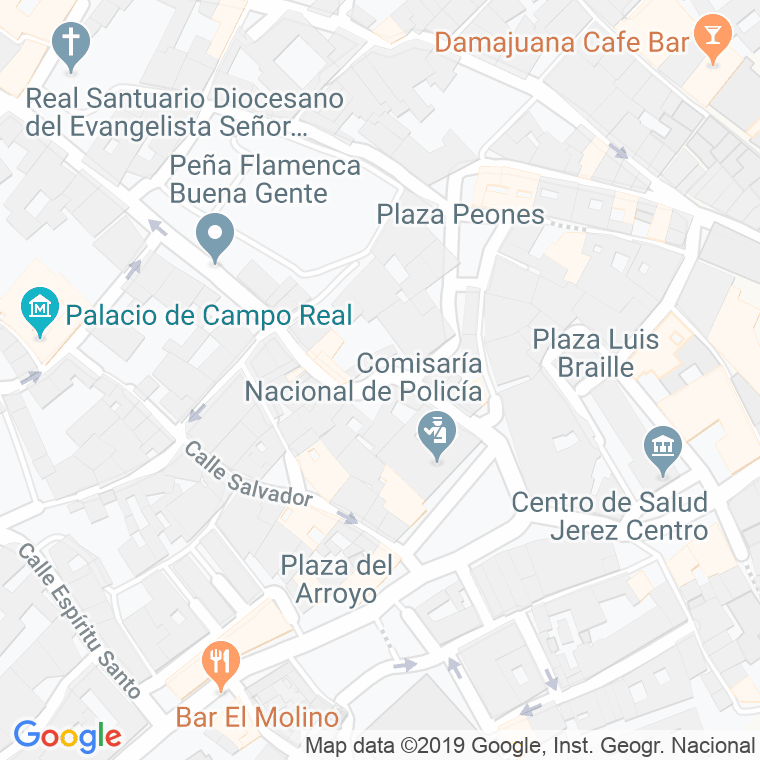 Código Postal calle Barranco en Jerez de la Frontera
