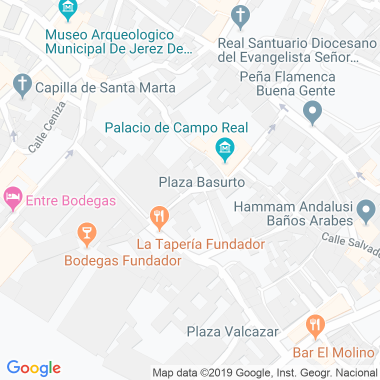 Código Postal calle Basurto, De, plaza en Jerez de la Frontera