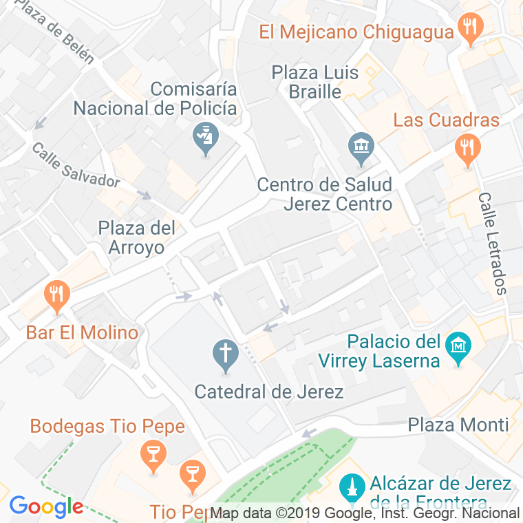 Código Postal calle Beaterio en Jerez de la Frontera