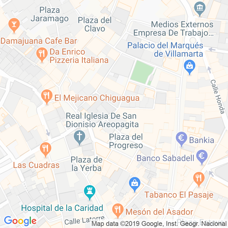 Código Postal calle Cazorla Alta Y Baja en Jerez de la Frontera