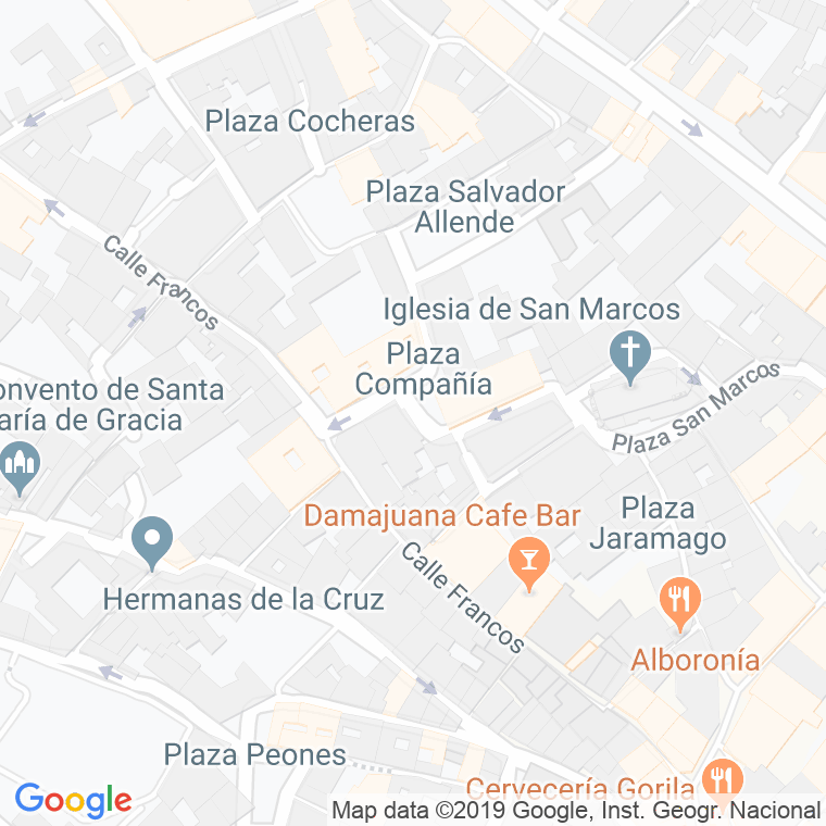 Código Postal calle Compañia, De, plaza en Jerez de la Frontera