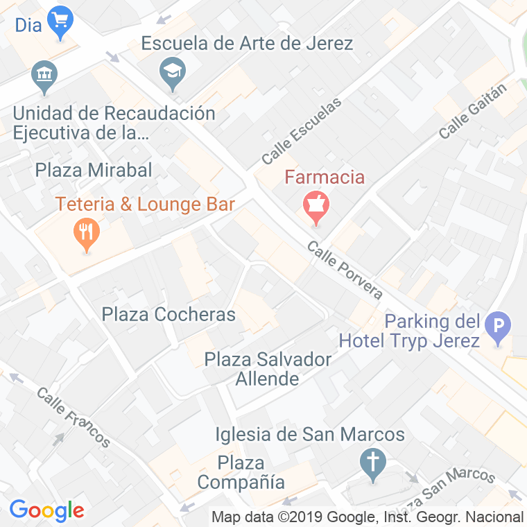 Código Postal calle Doctor Mercado en Jerez de la Frontera