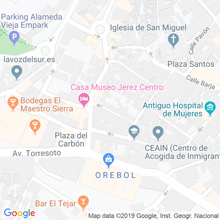 Código Postal calle Estereros en Jerez de la Frontera