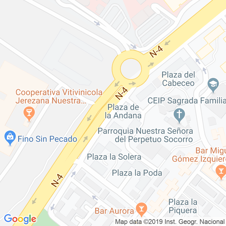 Código Postal calle Andana, De La, plaza en Jerez de la Frontera