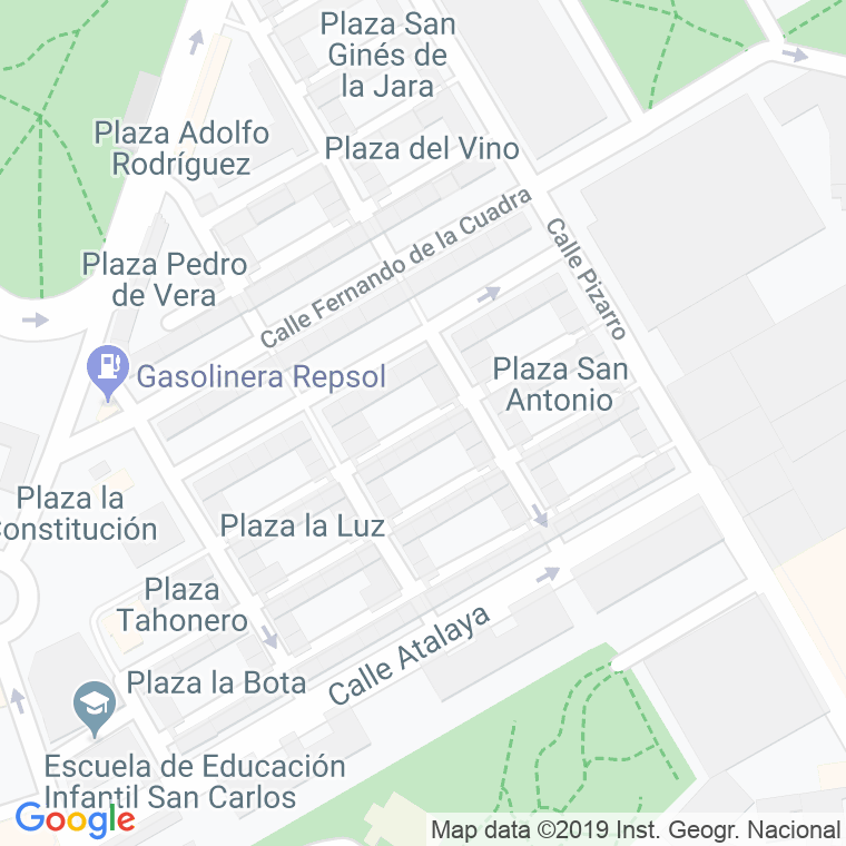 Código Postal calle Jesus Nazareno, De, plaza en Jerez de la Frontera