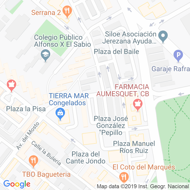 Código Postal calle Liños, De Los, avenida en Jerez de la Frontera