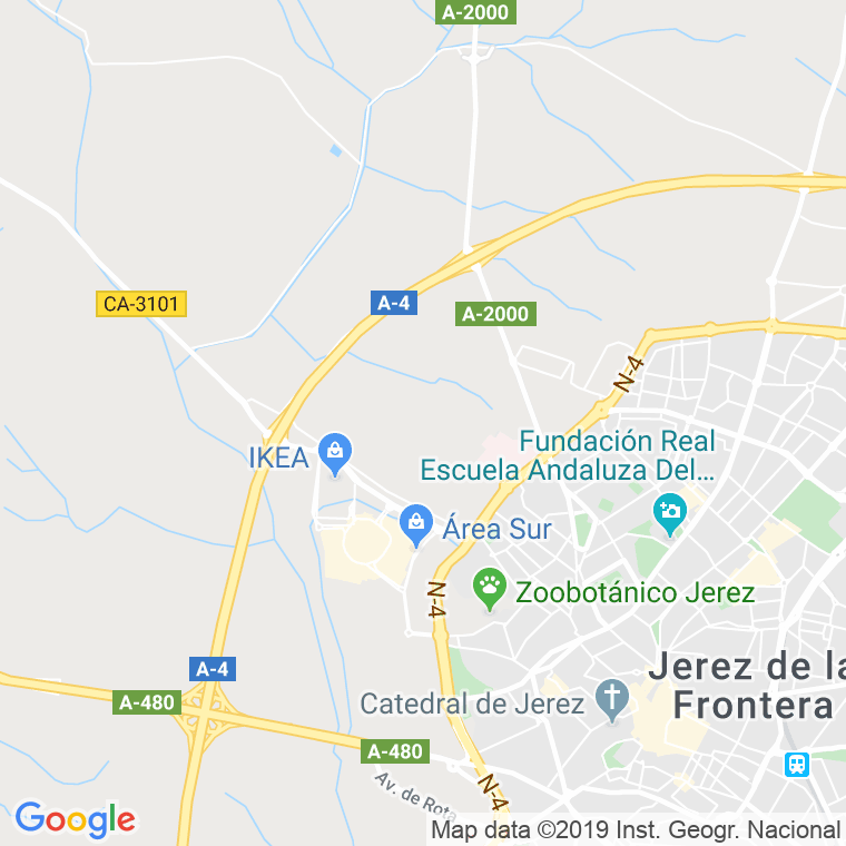 Código Postal calle Martinete, Del, plaza en Jerez de la Frontera