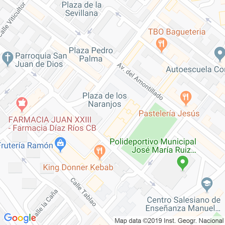 Código Postal calle Naranjos, De Los, plaza en Jerez de la Frontera