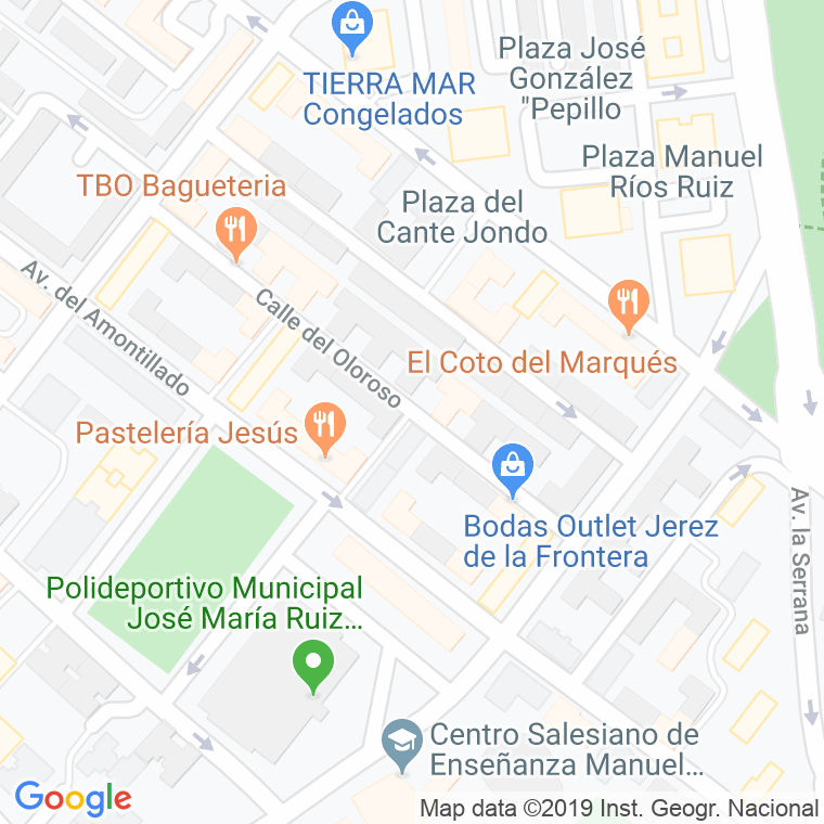 Código Postal calle Oloroso en Jerez de la Frontera