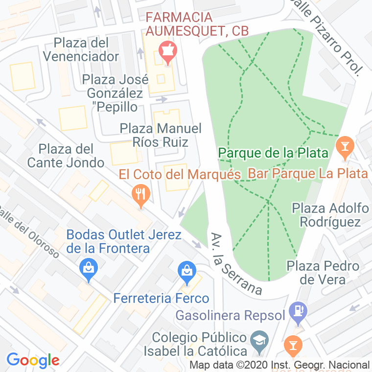 Código Postal calle Pago De La Serrana en Jerez de la Frontera