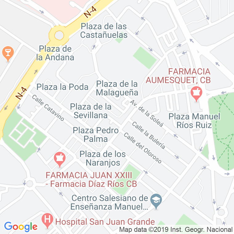 Código Postal calle Palo Cortado en Jerez de la Frontera