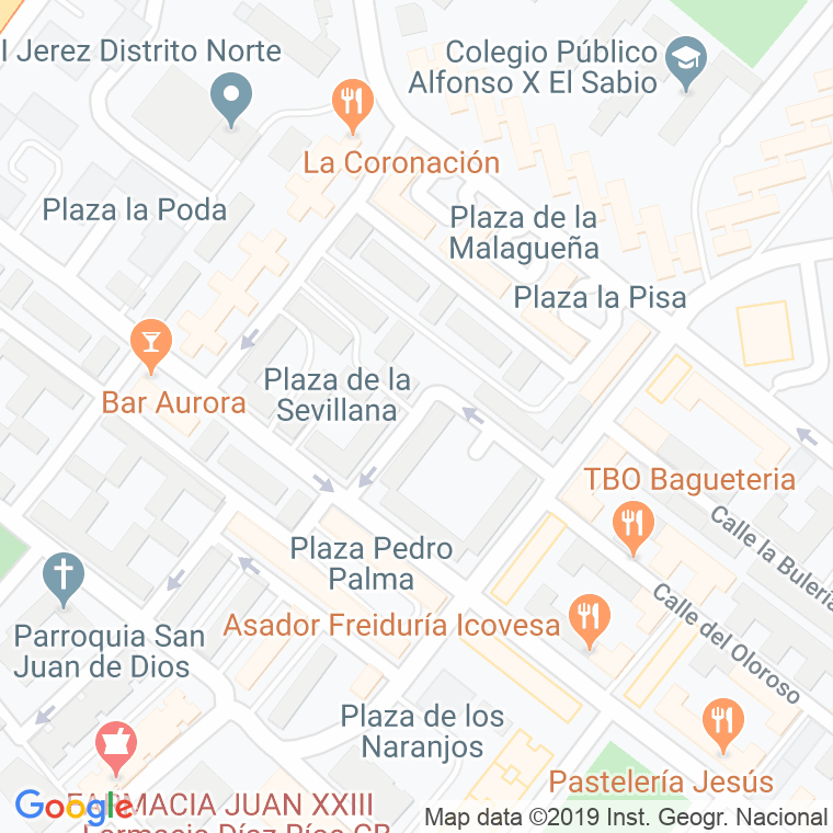 Código Postal calle Parra en Jerez de la Frontera