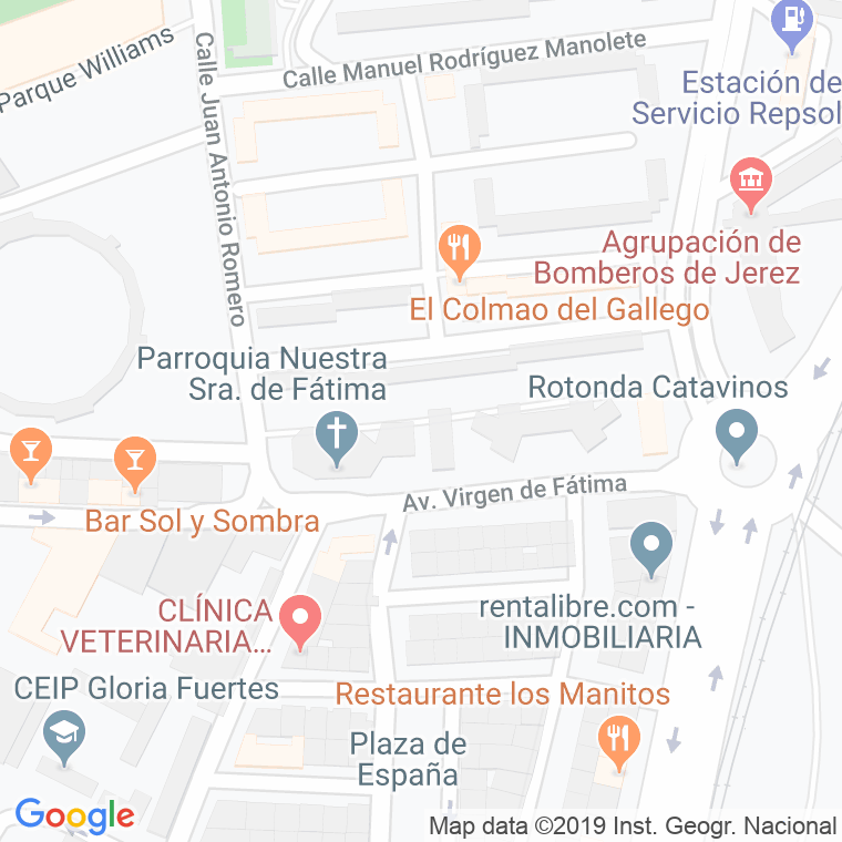 Código Postal calle Antonio Mejias Bienvenida en Jerez de la Frontera