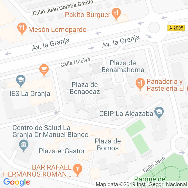 Código Postal calle Benaocaz en Jerez de la Frontera