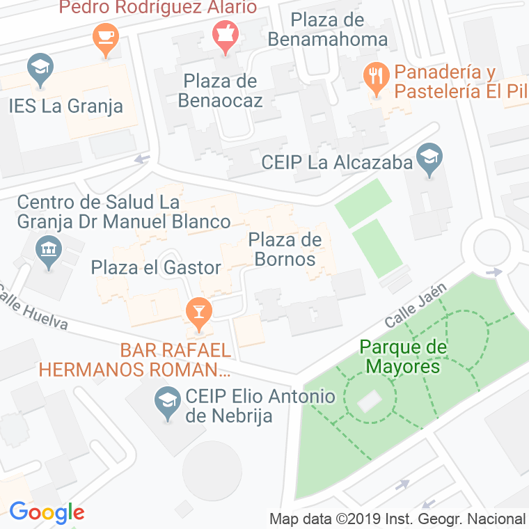 Código Postal calle Bornos, De, plaza en Jerez de la Frontera