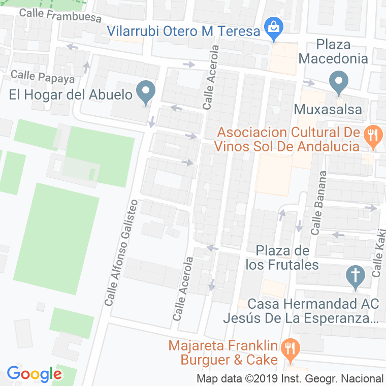 Código Postal calle Acerola en Jerez de la Frontera