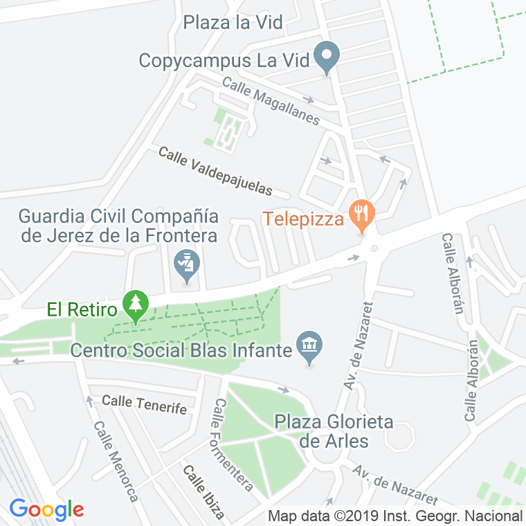 Código Postal calle Adarves, urbanizacion en Jerez de la Frontera