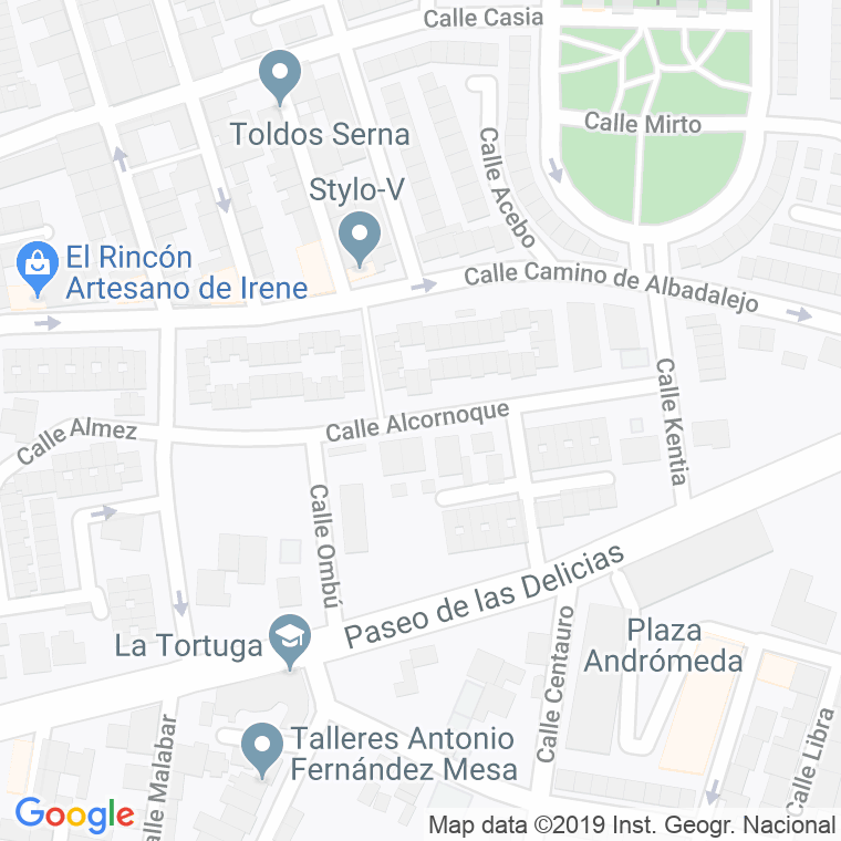 Código Postal calle Alcornoque en Jerez de la Frontera