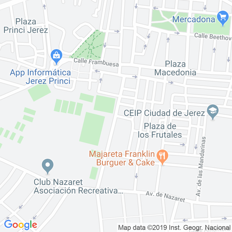Código Postal calle Alfonso Galisteo en Jerez de la Frontera
