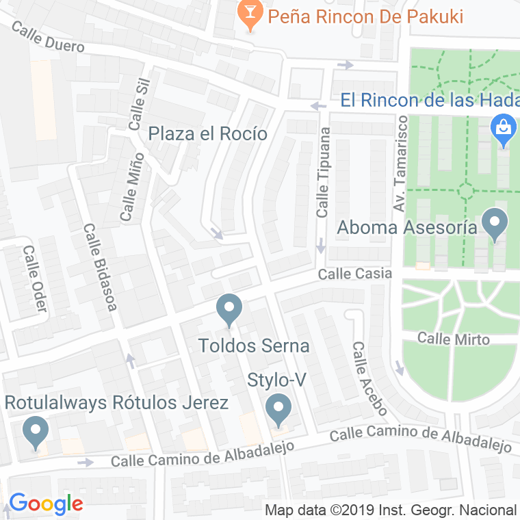 Código Postal calle Aliso en Jerez de la Frontera