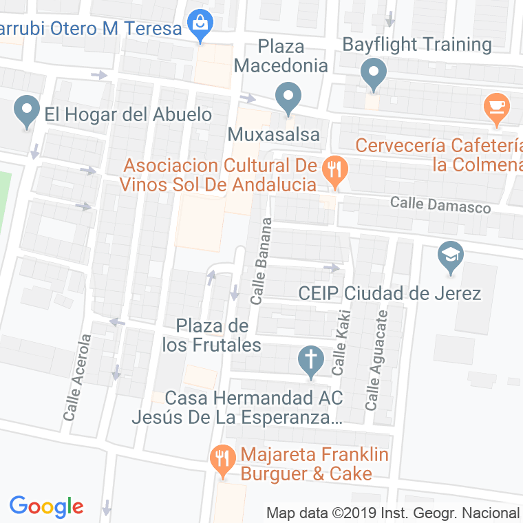 Código Postal calle Banana en Jerez de la Frontera