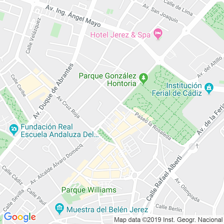Código Postal calle Alcalde Alvaro Domecq, avenida (Impares Del 1 Al Final) en Jerez de la Frontera