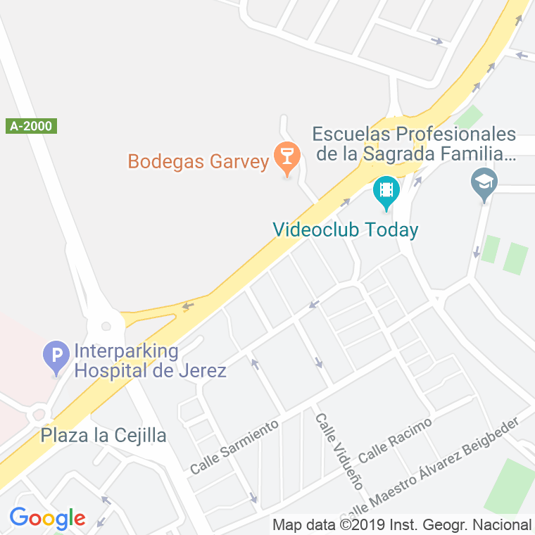 Código Postal calle Arcipreste Corona en Jerez de la Frontera