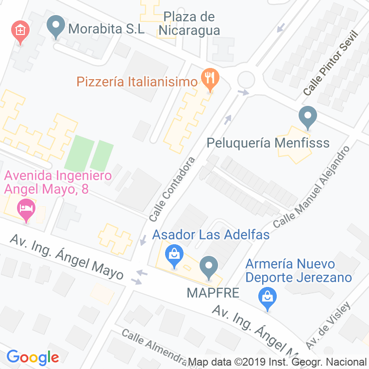 Código Postal calle Contadora en Jerez de la Frontera