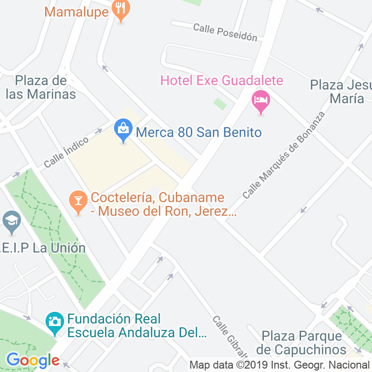 Código Postal calle Cruz Roja, De La, avenida en Jerez de la Frontera
