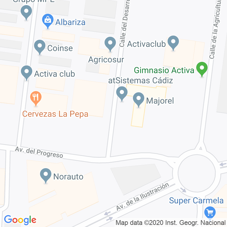 Código Postal calle Desarrollo en Jerez de la Frontera