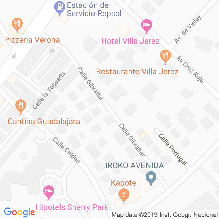 Código Postal calle Gibraltar en Jerez de la Frontera