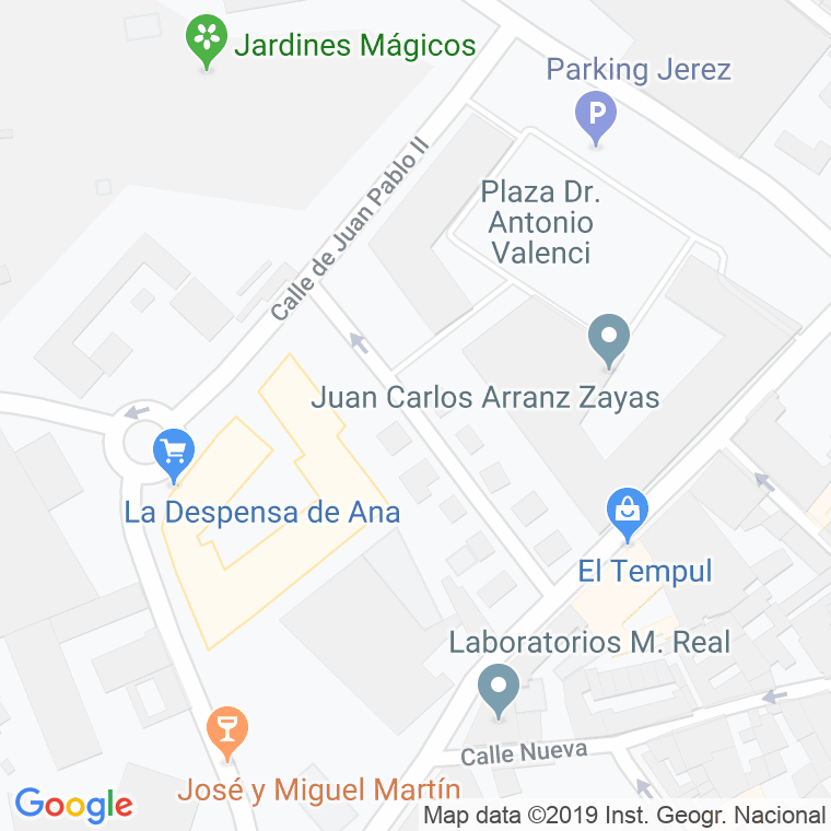 Código Postal calle Barrio Obrero en Jerez de la Frontera
