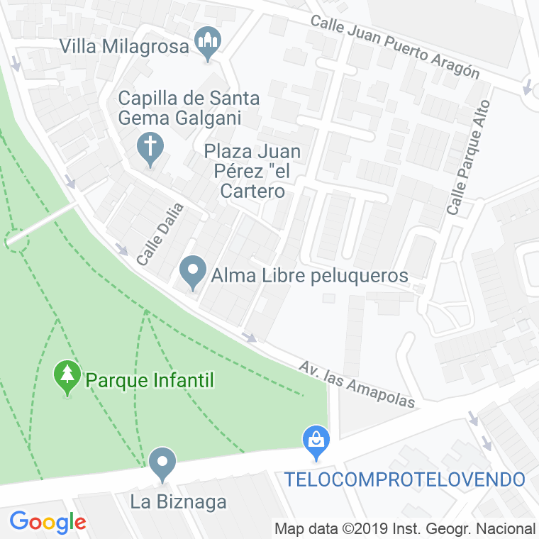 Código Postal calle Begonia (Picadueña Alta) en Jerez de la Frontera
