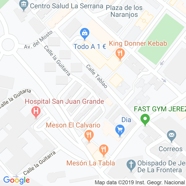Código Postal calle Bordon en Jerez de la Frontera